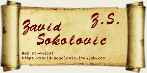 Zavid Sokolović vizit kartica